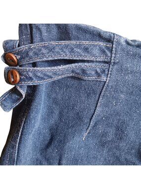 True Vintage Boho Shorts 24" 24W High-Waisted Denim Cutoff 1970's Boho Disco